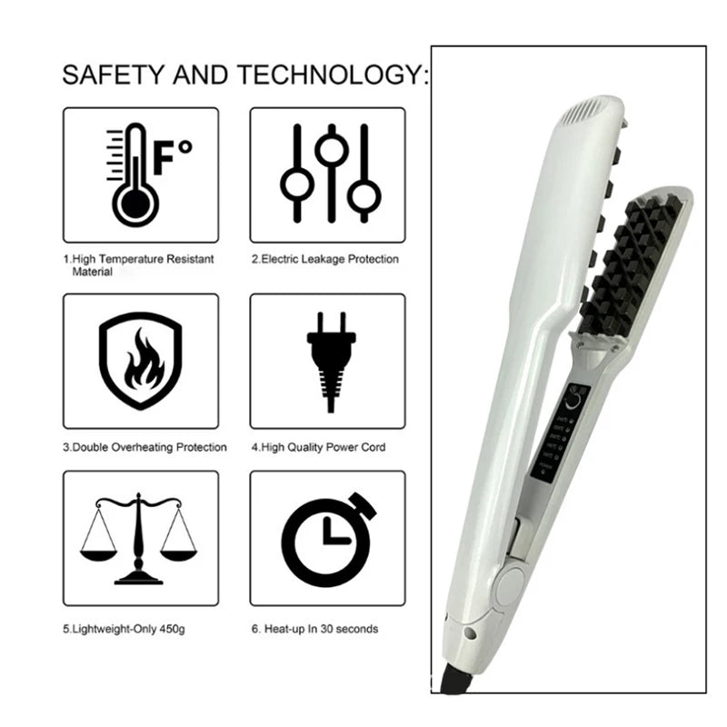 2-in-1 Negative Ion Hair Straightener & Curling Iron | Ceramic