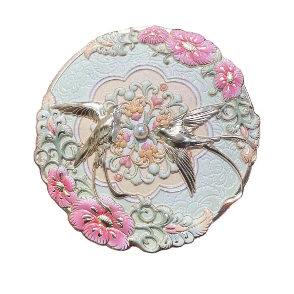 Compact Travel Makeup Mirror – Ancient Chinese Design, Pocket Size Compact Makeup Mirror Oasis Select A