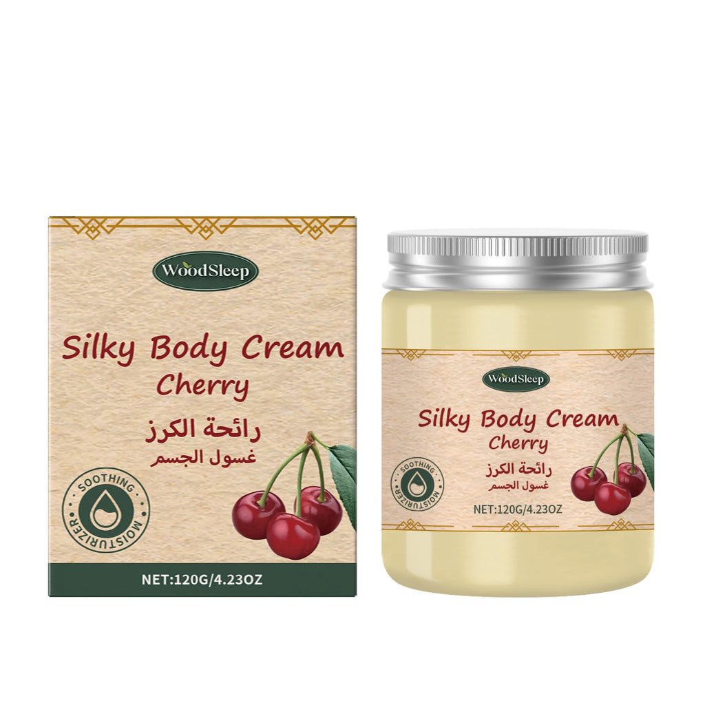 Cherry Body Cream Antioxidant Brighten Smoothing Skin Repair Dryness Body Lotion Long Lasting Moisturizing Face Cream Skin Care Oasis Select 120g boxed