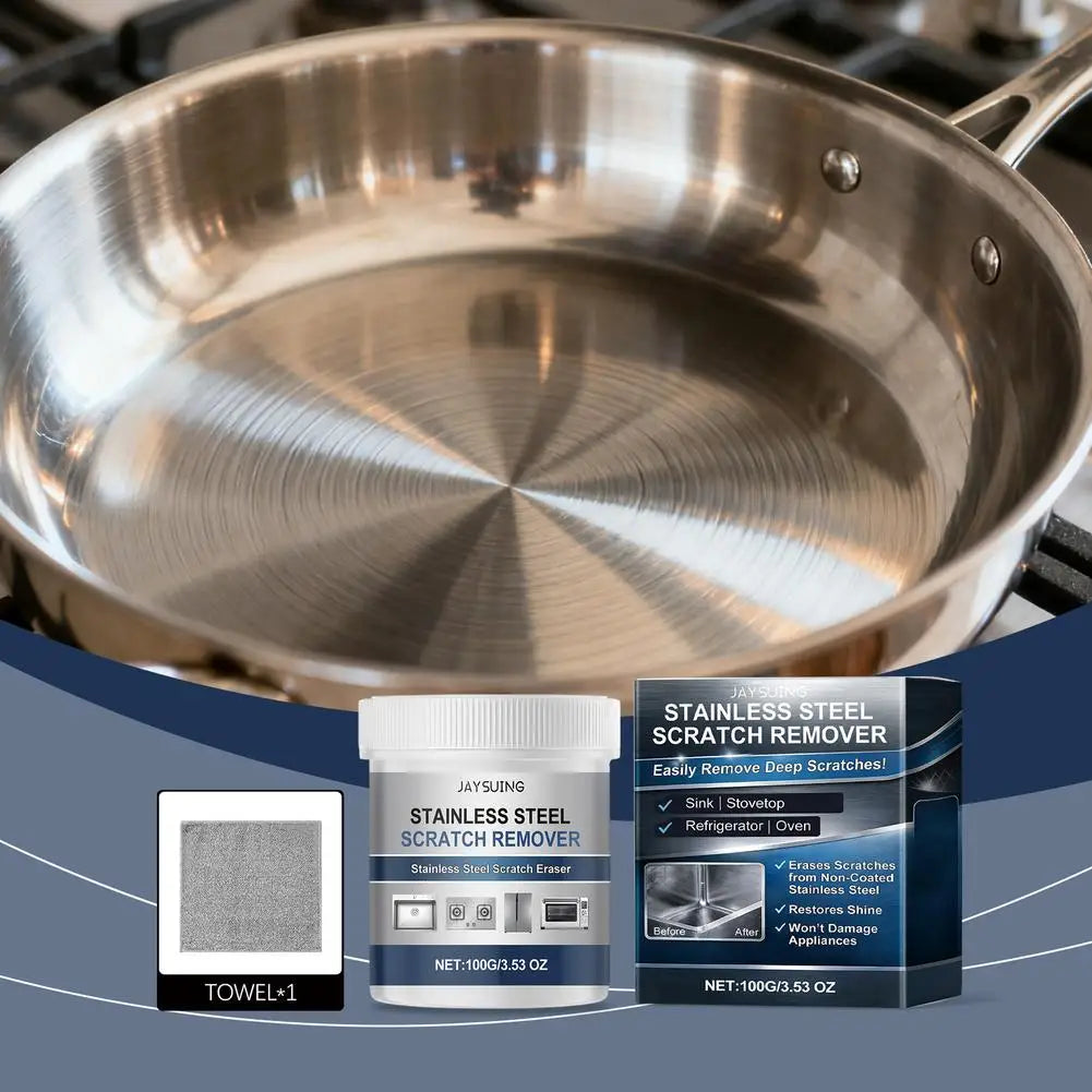 Stainless Steel Scratch Remover Quickly Removes Rust Effectively Cleans Stains Long Lasting Shine Builder Metal Polishing Creams Oasis Select