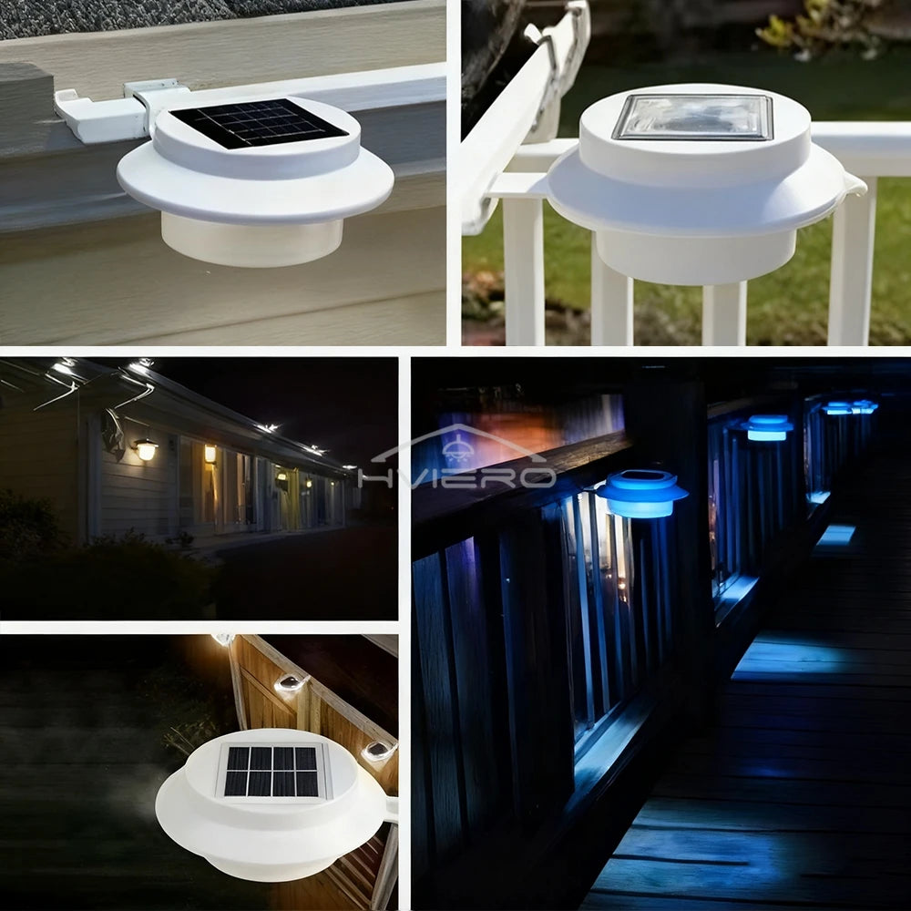 HVIERO Solar LED Garden Wall Light | IP65 Waterproof Outdoor Lamp