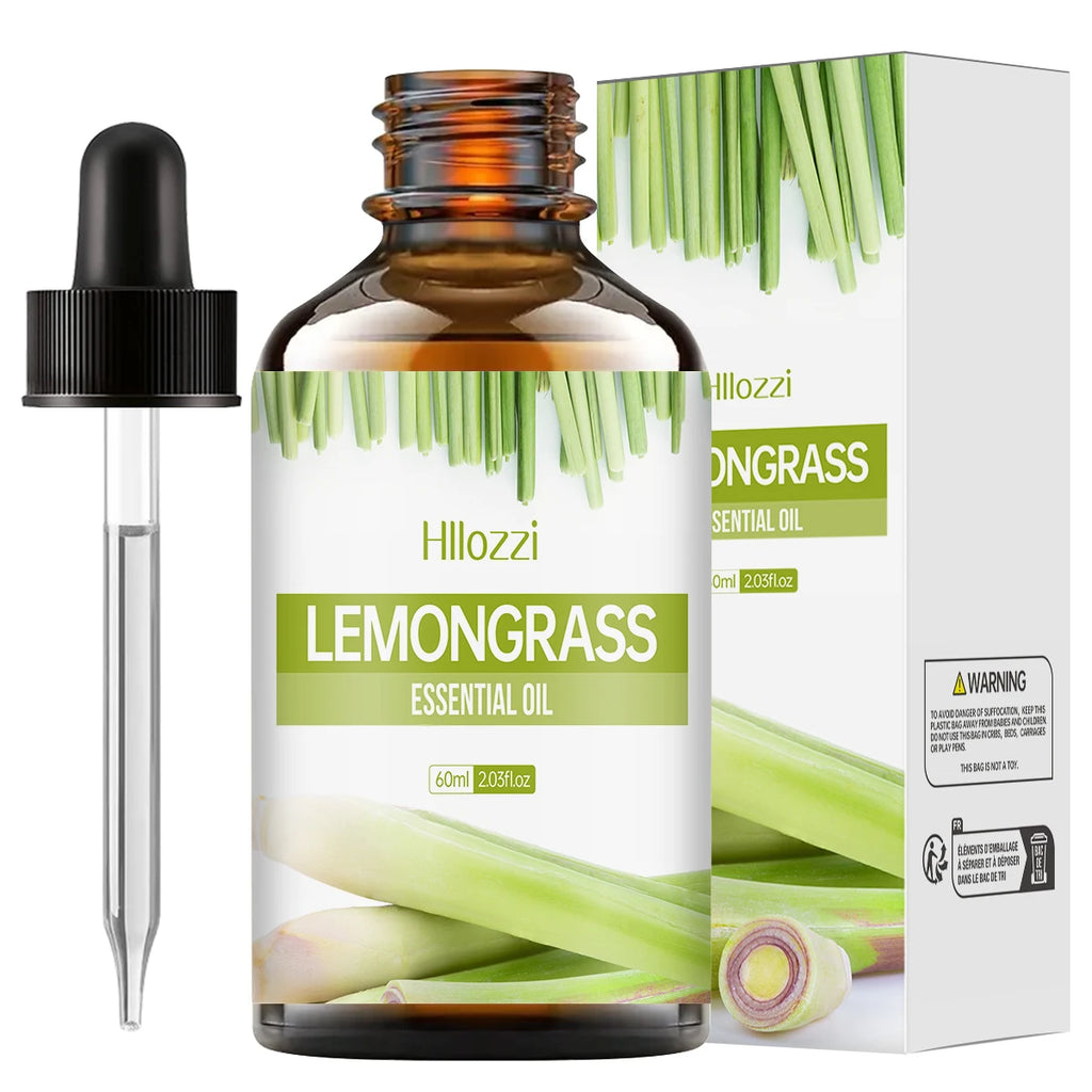 Hllozzi Lemongrass Essential Oil | Diffuser, Candles & Aromatherapy