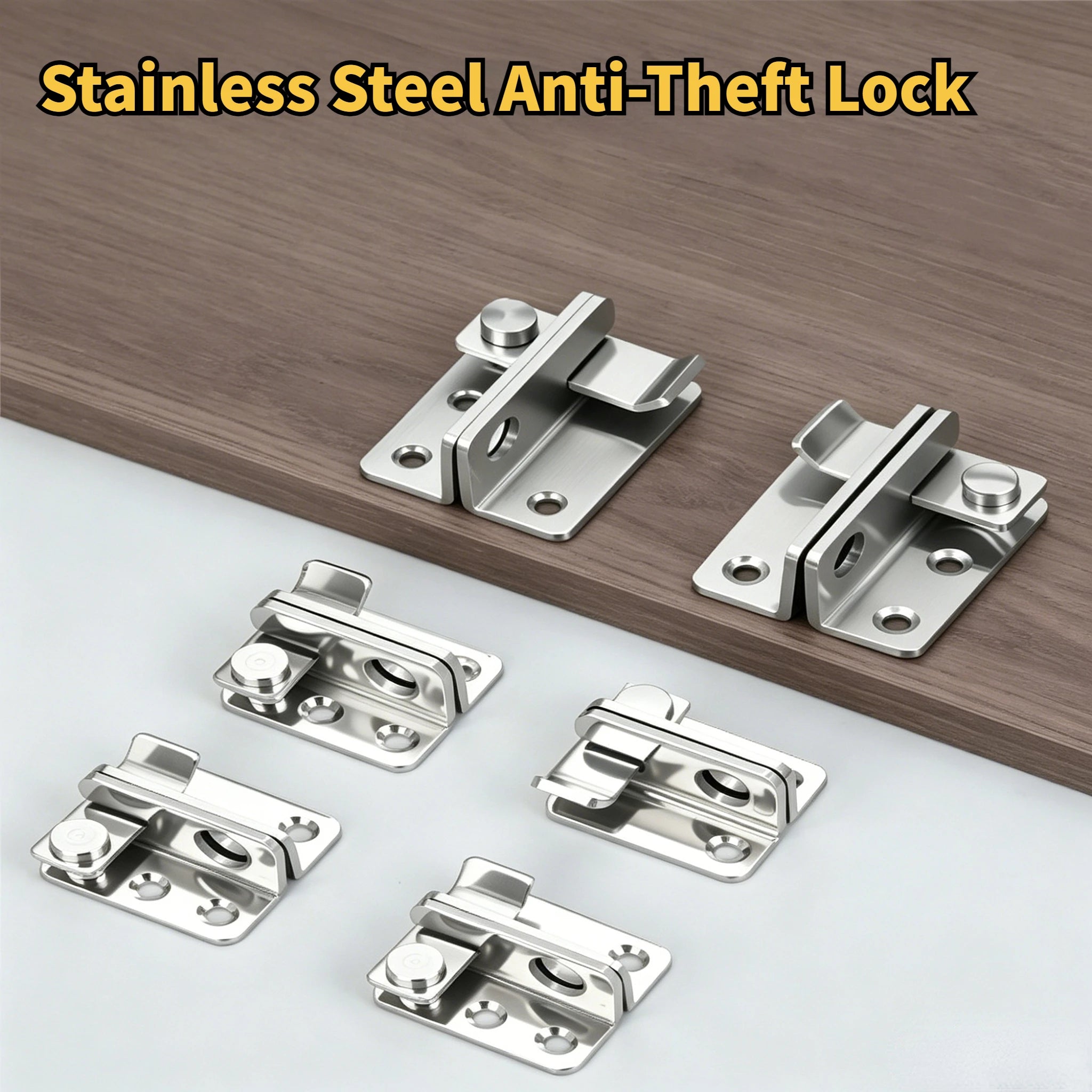 1pc Flip Latch Gate Latches Slide Bolt Latch Safety Door Lock Catch For BarnCabinet Pet Cage Garden Bathroom Garage Window Slid Oasis Select