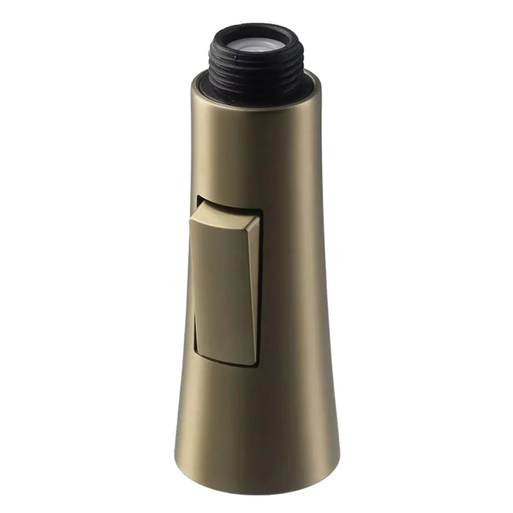1.8 GPM Pull Out Faucet Sprayer Nozzle Column Brushed Gold Kitchen Sink Water Saving Shower Spray Head Bathroom Sink Tap Oasis Select