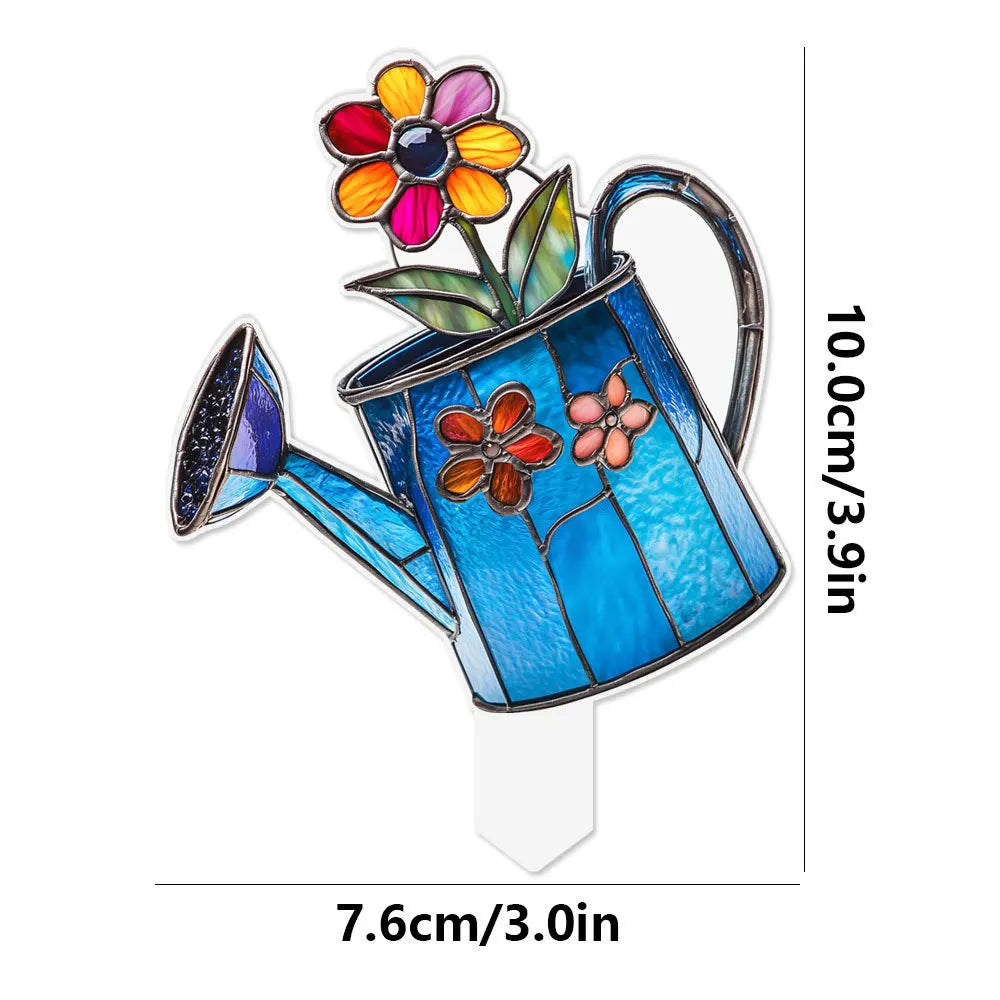 Suncatcher Stained Agave Simulation Plant Sun Catcher Home Handmade Crafts for Garden Yard Outdoor Indoor Table Desk Decorations Oasis Select TYU646