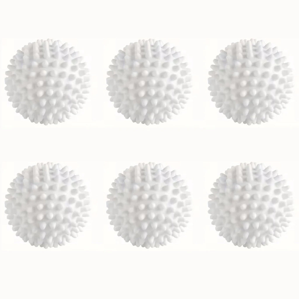 3/6/9 PCS Reusable Laundry Washing Balls for Front Loaders – 3D Design Boosts Cleaning, Reduces Detergent Use, PVC (White) Oasis Select WHITE-6pcs