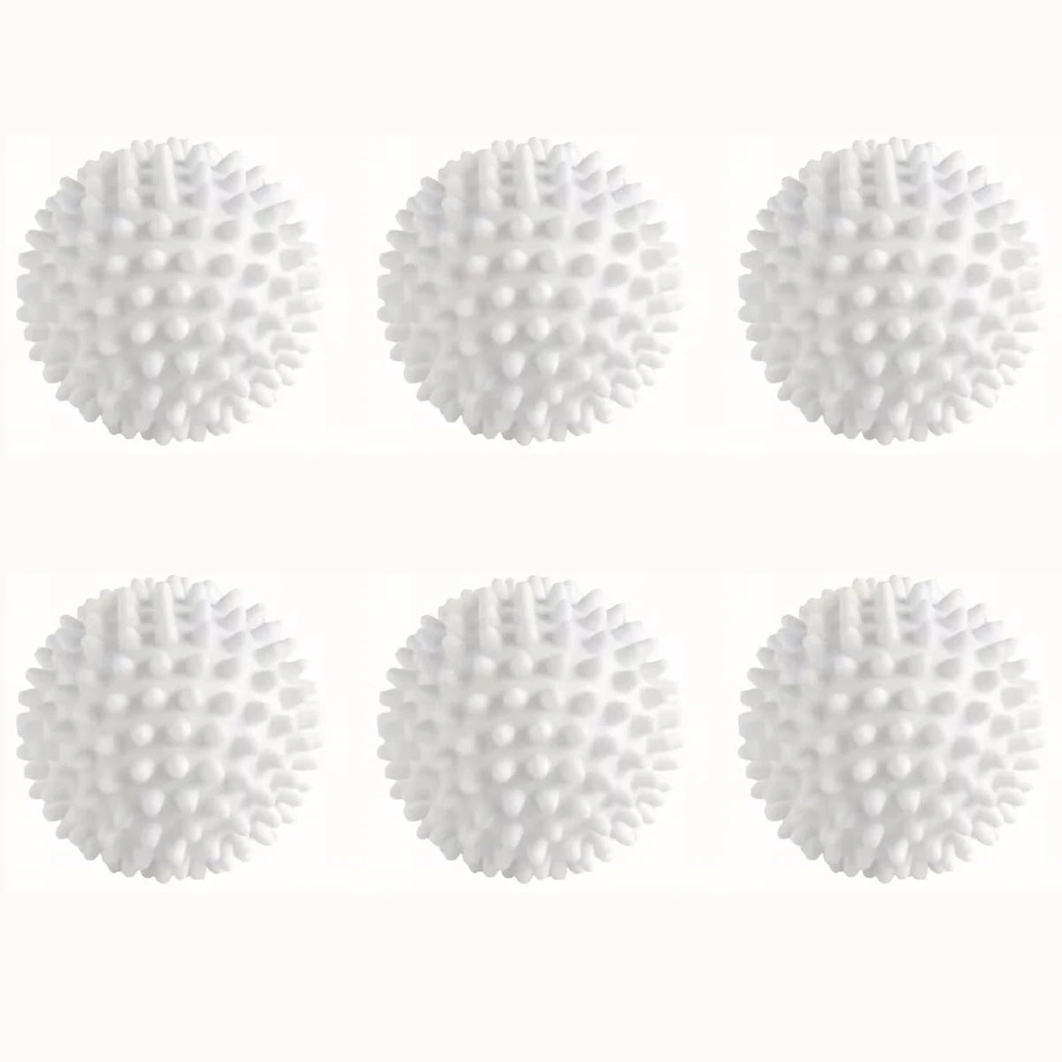 3/6/9 PCS Reusable Laundry Washing Balls for Front Loaders – 3D Design Boosts Cleaning, Reduces Detergent Use, PVC (White) Oasis Select WHITE-6pcs