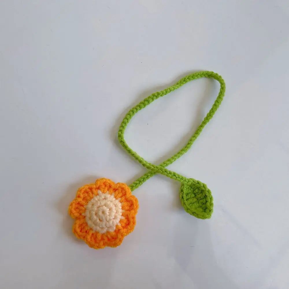1pc Sunflower Bookmark - Flower Bookmarks For Women Unique Bookmark Handmade Knitted Ideal Gift For Book Lovers Oasis Select 7