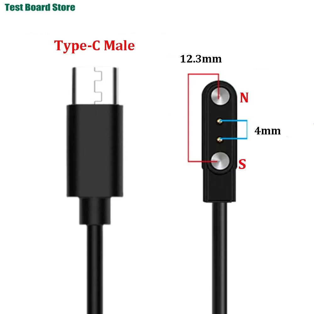 Smart Watch Magnetic USB Dock Charger 2pin 4pin Charging Cable Oasis Select Type-C-4.0-12.3