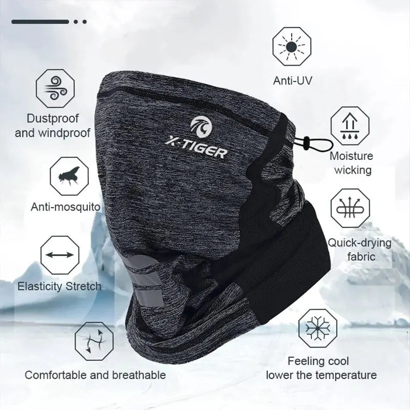 X-TIGER Cycling Face Mask Absorb Sweat Breathable Fishing Training Sport Face Scarf Neck Gaiter Summer Face Bandana Oasis Select