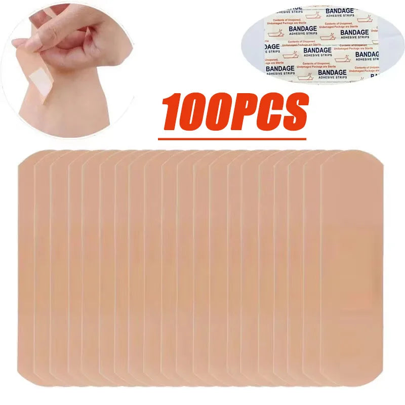 50/300PCS Band-Aids Waterproof Breathable Cushion Adhesive Plaster Wound Hemostasis Sticker Band First Aid Bandage Medical Gauze Oasis Select 100PCS