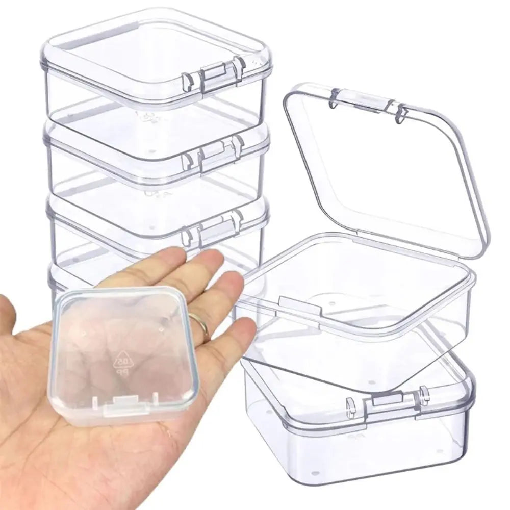 Transparent PP Square Jewelry Storage Box | Dustproof Organizer
