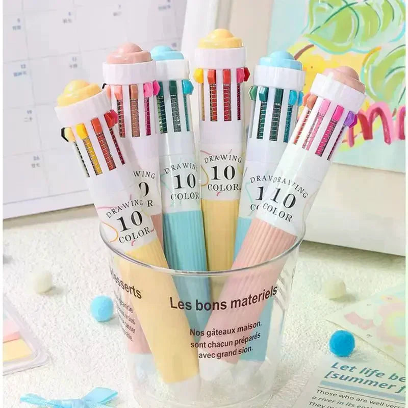 28 Color Ballpoint Pen 0.8mm Soft Grip Press Multicolor Writing Pen For Drawing School Supplies Stationery Oasis Select