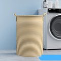 Foldable Cotton Linen Laundry Basket | Large Capacity Storage