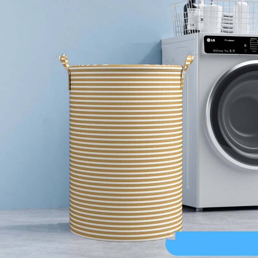 Foldable Cotton Linen Laundry Basket | Large Capacity Storage
