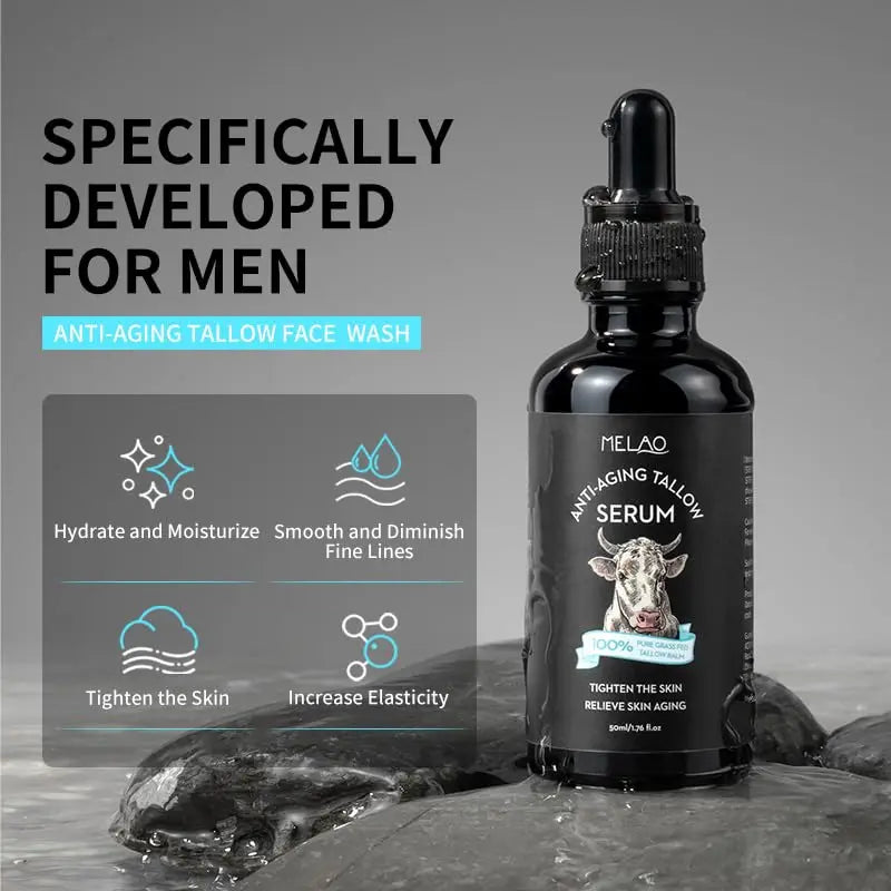 Men's Grass-Fed Tallow Face Serum – Anti-Aging & Firming