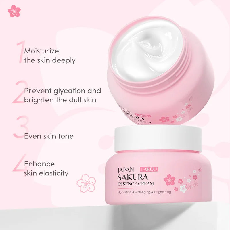 LAIKOU Sakura Essence Face Cream – Moisturizing & Anti-Aging 60g Face Moisturizer Cream Oasis Select