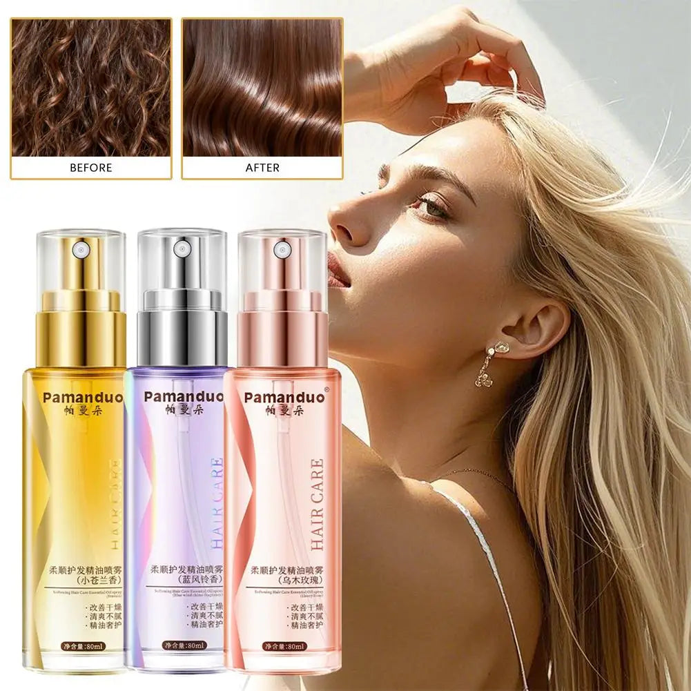 BIOAOUA Fragrance Hair Serum Spray – Nourishing & Smoothing 80ml Hair Fragrance Serum Oasis Select
