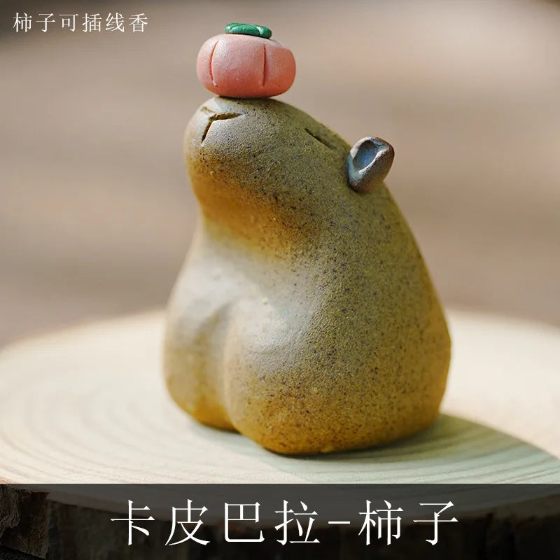 Ceramic Cute Mini Ornaments for Tourist Attractions, Hand-Pinched Animals, Cultural and Creative Decorations Tea Pets Oasis Select 22