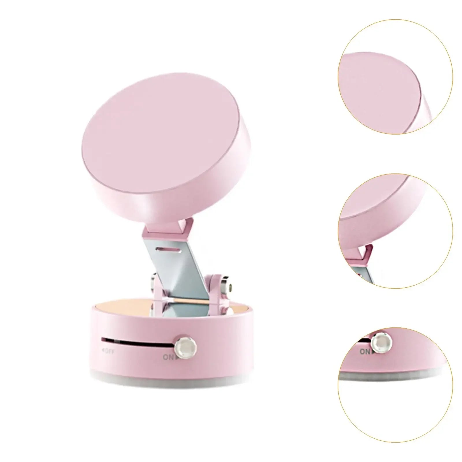 Professional Car Phone Holder with Strong Vacuum Suction Simple Install Adjustable Angle Phone Stand Mount for Vehicle Oasis Select Pink