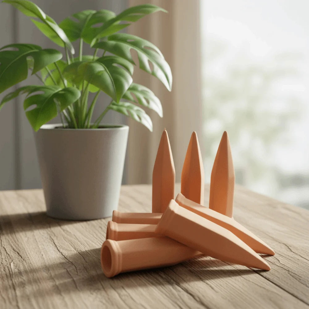 4PCS Automatic Terracotta Self Watering Spikes Wear-resistant Uniform Seepage Plant Drip Irrigation Device Effort-saving Oasis Select