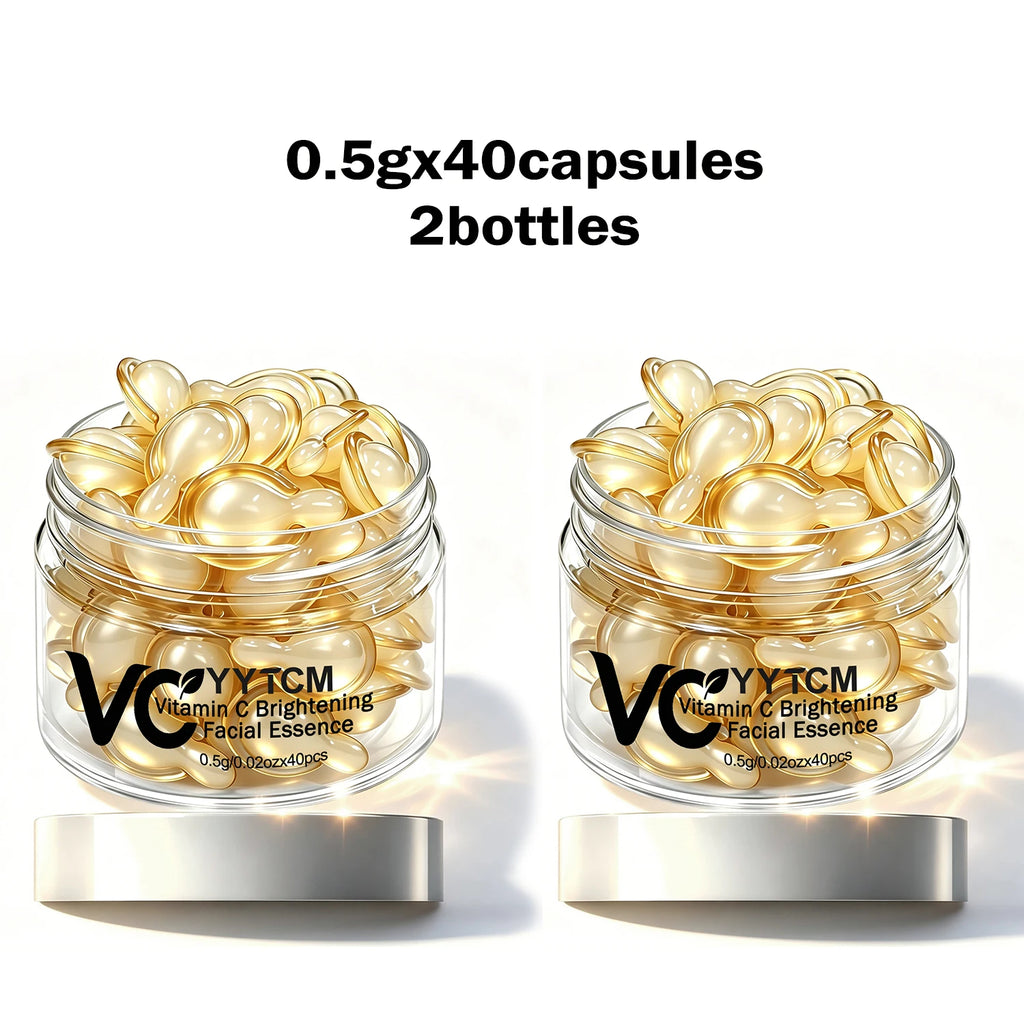Vitamin C Face Serum Capsules – Retinol, Hyaluronic Acid & Vitamin E Face Serum Capsules Oasis Select 2 Bottles 40 Capsules