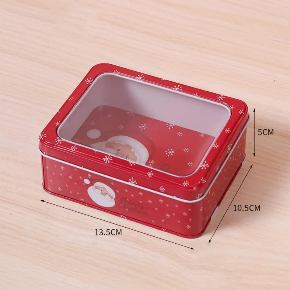 Christmas Metal Tin Candy Cookie Gift Box | Festive Packaging