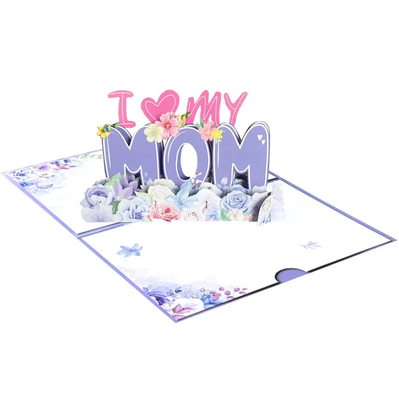 3D Pop-Up Greeting Card with Envelope Mothers Day Gift for Mom Thanksgiving Perfect Floral Heart Design Surprise Keepsake Oasis Select
