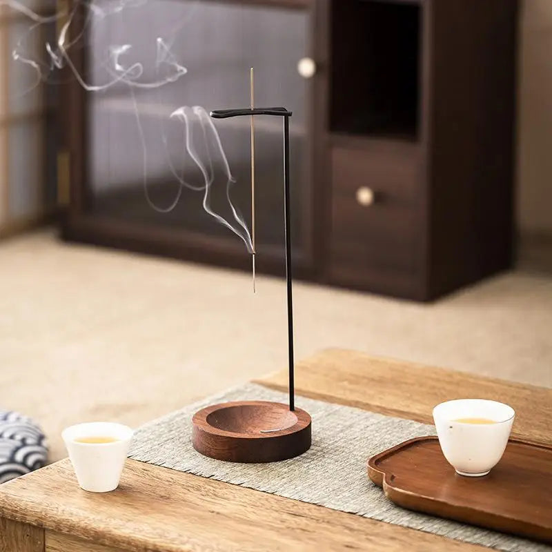 SU Creative Upside Down Incense Burner Incense Stick Holder Wooden Anti-Ash Design Incense Stick Meditation Spa Room Home Decor Oasis Select Default Title