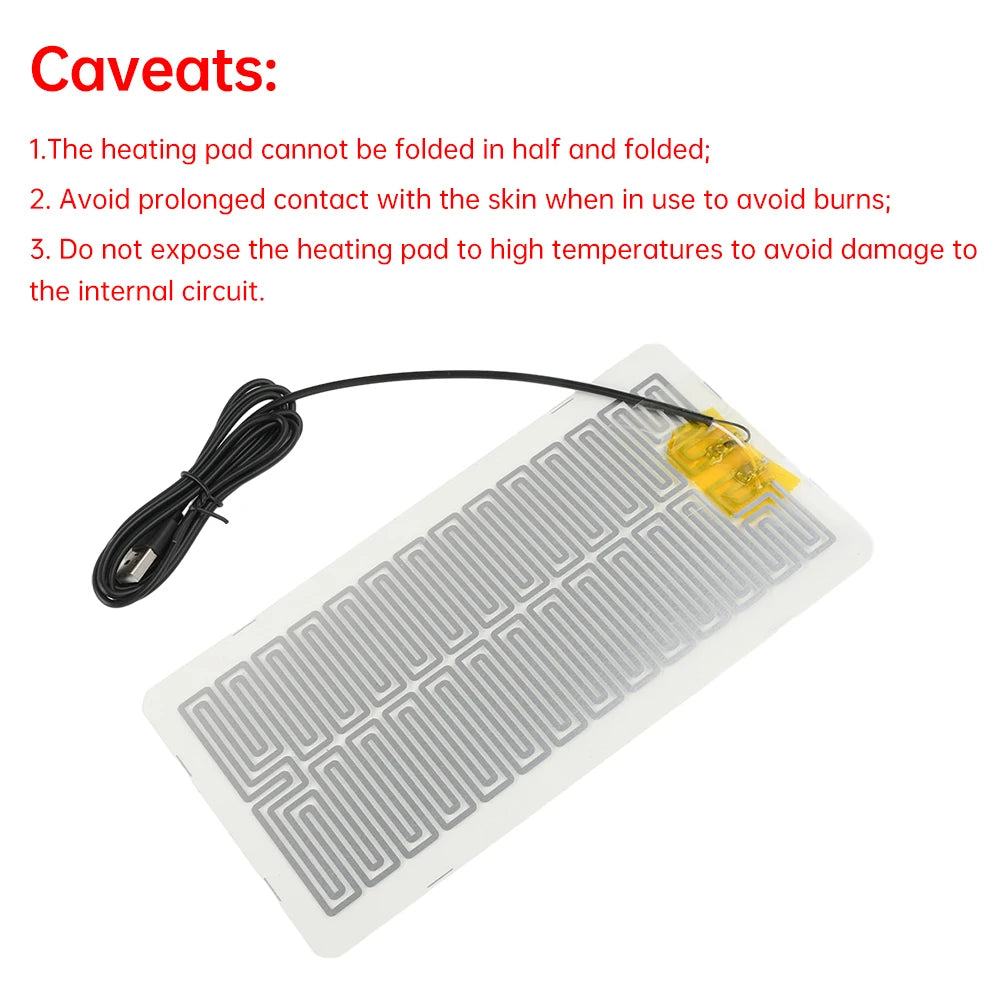 5V USB Heating Pad Waterproof Plug And Play Warm Plate Heater Sheets for Mouse Pad Mats Reptiles Supplies Plant Warm Heating Pad Oasis Select Default Title