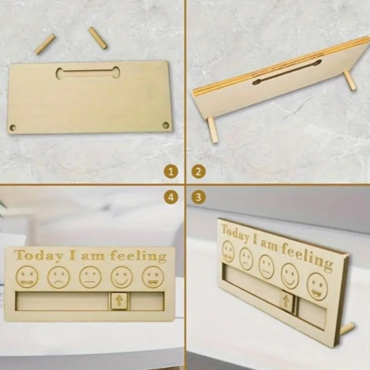 Daily Mood Brand Creative and Personalized Desktop Ornaments, Wooden Personal Mood Choices, Cute Ornaments Oasis Select
