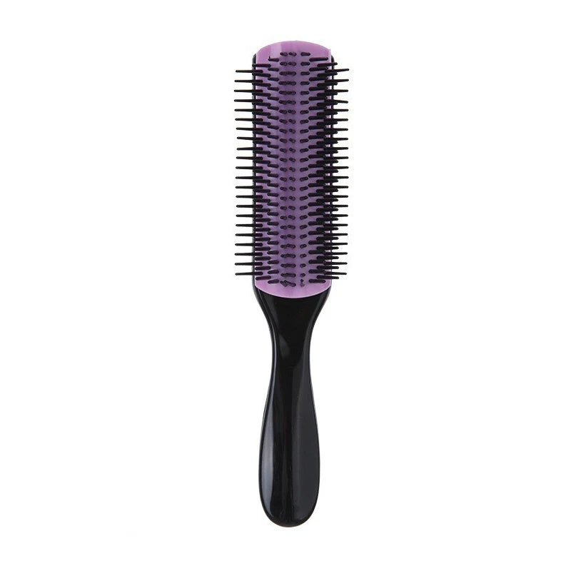 9-Row Detangling Hairbrush & Scalp Massager – Curly & Wet Hair Detangling Hairbrush Oasis Select Red