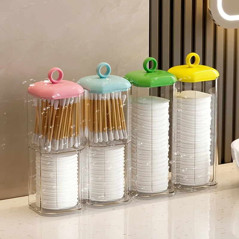 1pc Clear Storage Box, PS Swab Storage Box For Home,Room,Home,Bedroom,Bathroom,House,Pink Room,Living Room Decor,Travel Stuff,Gi Oasis Select