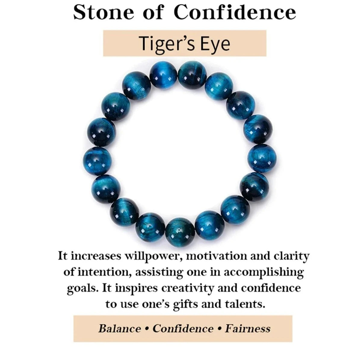 Minimalist Blue Tiger Eye Stone Beaded Bracelet Natural Stone Round Beads Bracelet For Daily Decoration Oasis Select