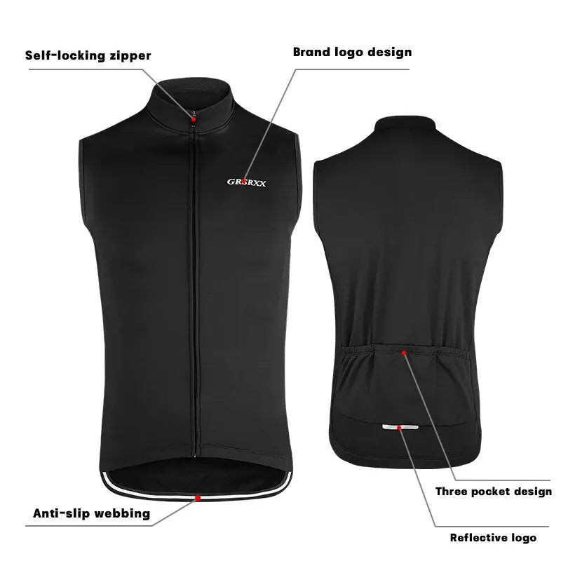GRSRXX Winter Thermal Cycling Jacket MTB Bike Coat Bicycle Clothing Sleeveless Cycling Jerseys Ciclismo Jackets Men Women Oasis Select