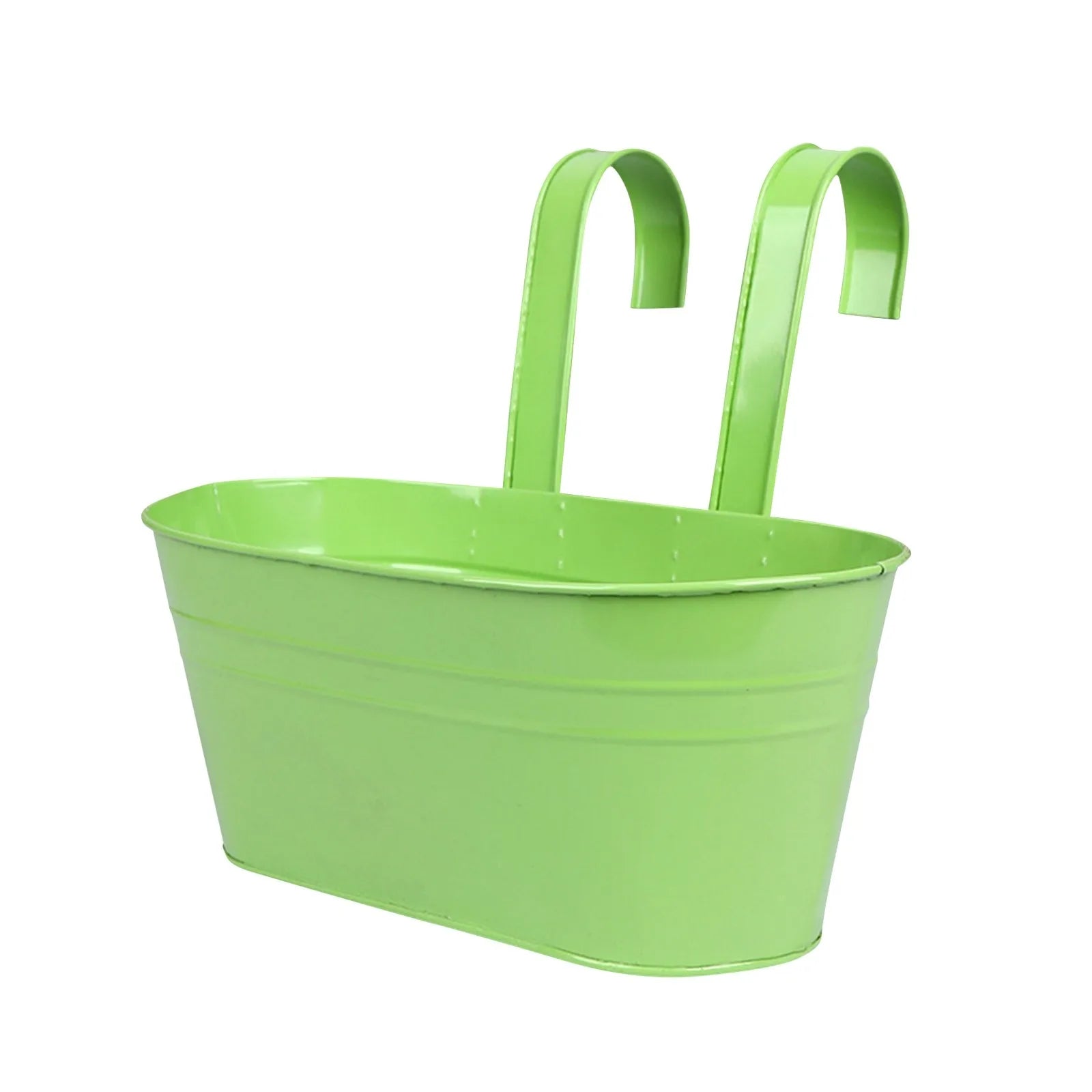Metal Iron Hanging Flower Pots Balcony Planter with Detachable Hook, Durable Herb Pots Perfect for Fence Home Decor Oasis Select