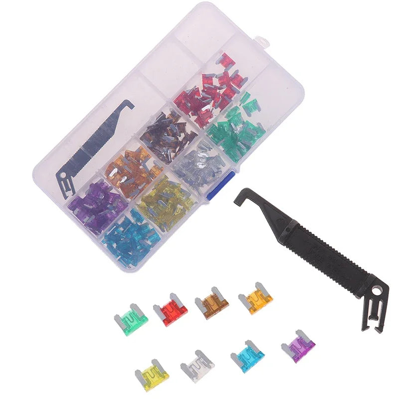 100x Micro Auto Car Low Profile Mini Blade Fuse Kit 3A5A7.5A10A15A 20A25A30A Oasis Select
