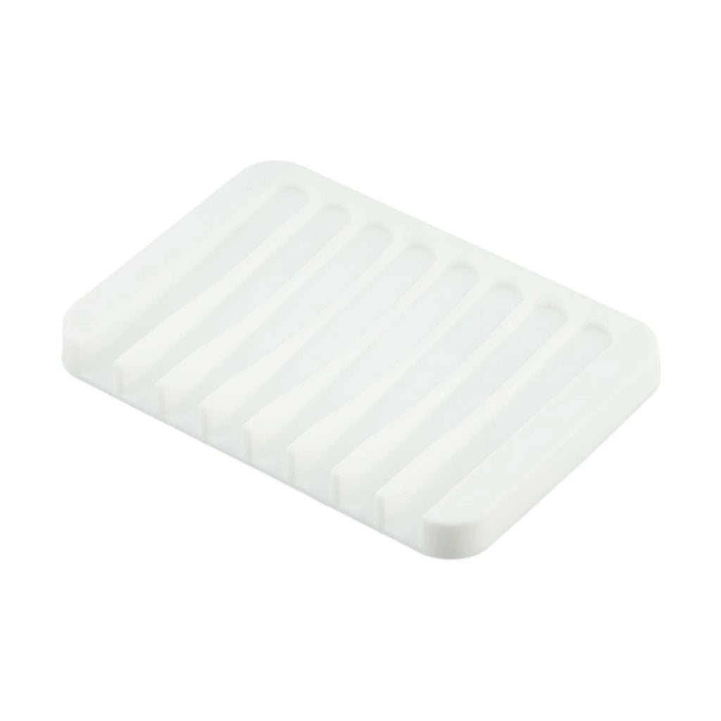 1/2pcs Silicone Self Draining Soap Dishes Kitchen Sink Soap Dish Sponge Tray Soap Holder Countertop Soap Dispenser Oasis Select white
