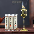 Magpie Lamp Incense Burner and 3 Tubes Mini Natural Disk Incense Set，Includes 3 Scents Agarwood & Goose Pear Tent & Sandalwood Oasis Select set