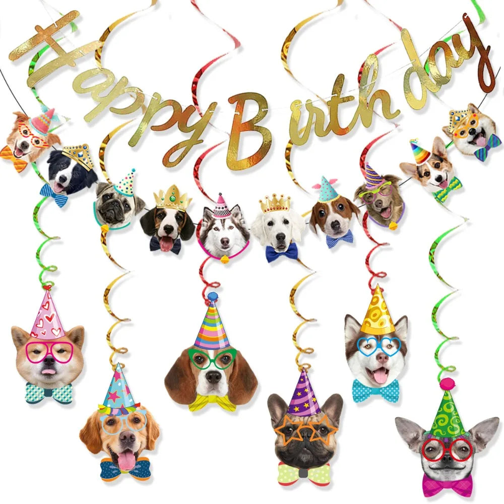Cartoon Cat Happy Birthday Banner – DIY Paper Garland Decor