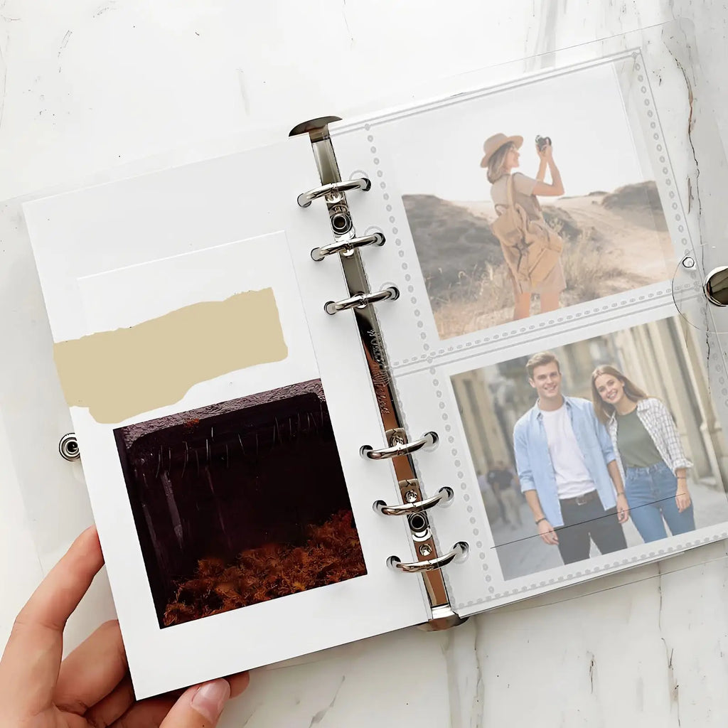 A6 binder replacement card pages transparent binder replacement pages sticker book replacement pages suitable for 6-ring binder Oasis Select