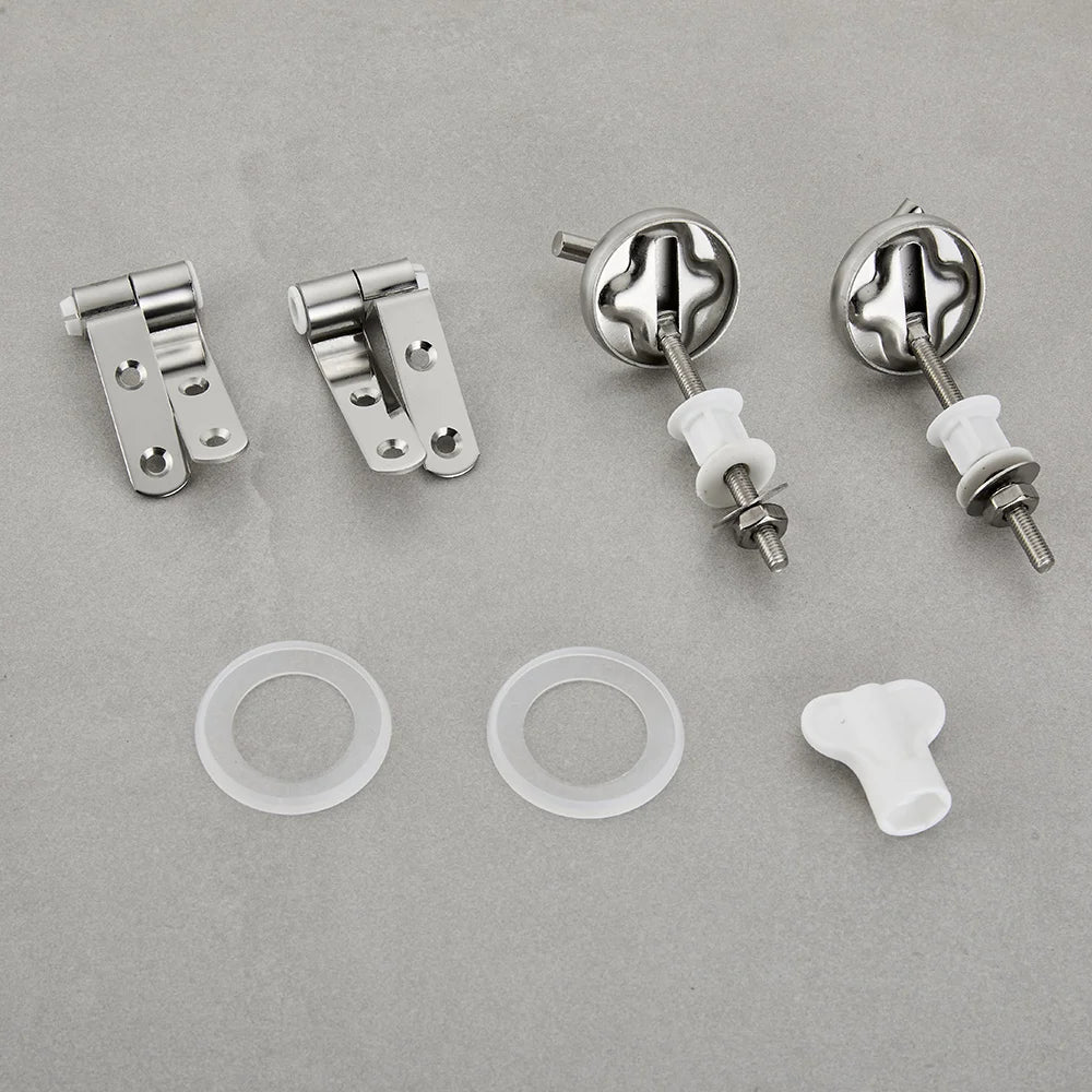 Stainless Steel Toilet Seat Hinge Flush Toilet Cover Mounting Connector Toilet Lid Hinge Mounting Fittings Replacement Parts Oasis Select