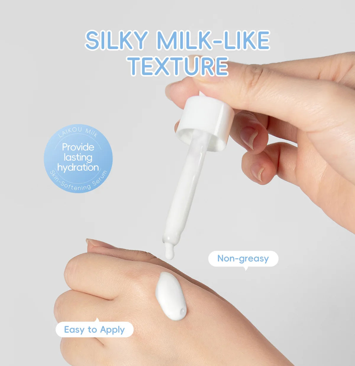 LAIKOU Milk Serum Facial Brightening Essence Shrink Pores Hydrating Moisturizing Treatment Repair Serum Skin Care 17ml Oasis Select