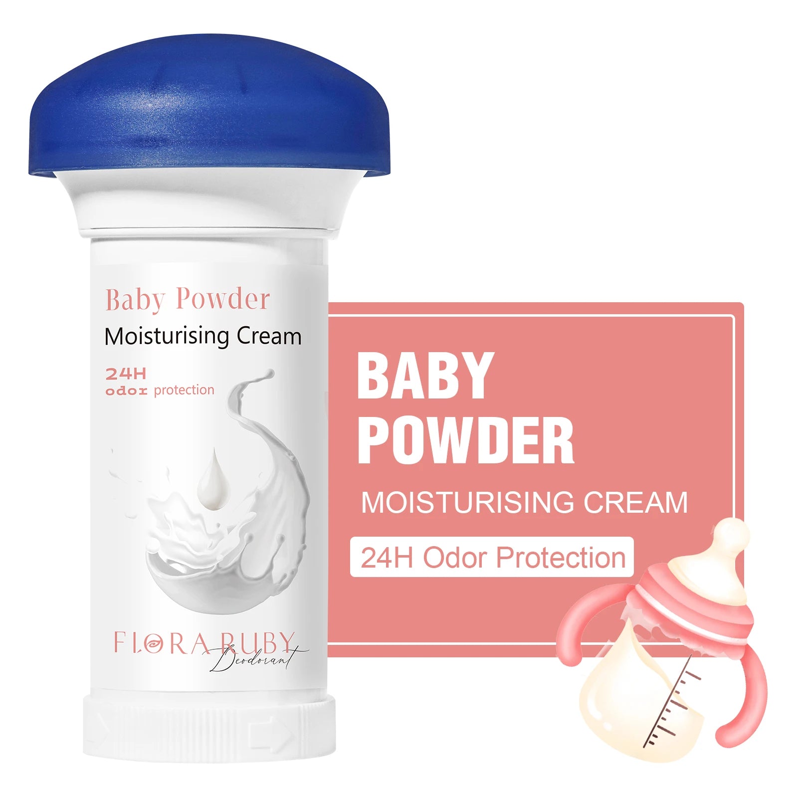 Body Odor Remove Cream Underarm Bad Smell Sweating Removal Armpit Refreshing Antiperspirant Lasting Aroma Deodorant Body Care Oasis Select BABY POWDER