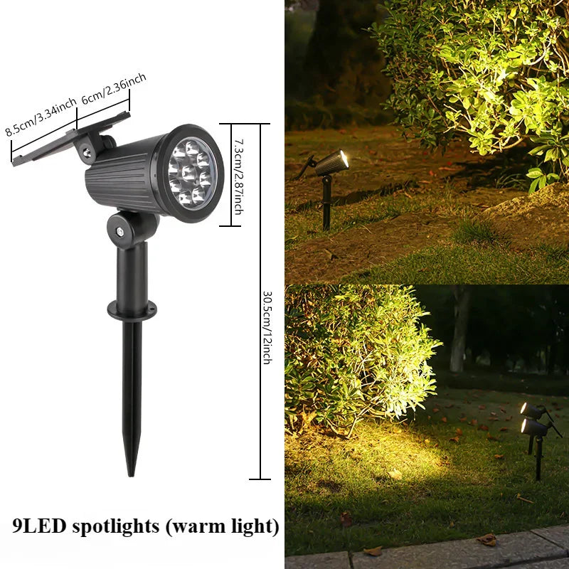 KDULIT Solar Spotlight – IP65 Waterproof LED Garden Light
