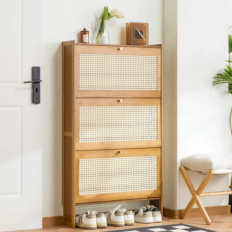 Ultra-thin shoe cabinet, tipping bucket at the door of the home, shoe rack, large-capacity entry door, simple storage Oasis Select