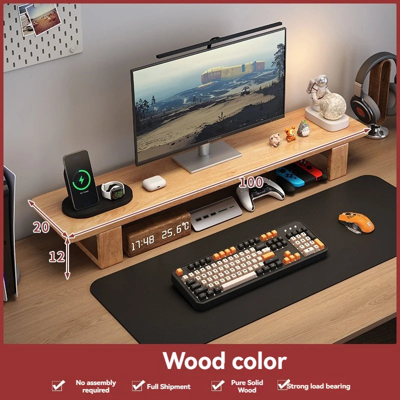 Monitor, elevated computer, screen stand, desktop office, laptop storage rack, base, storage rack Oasis Select Log color-100