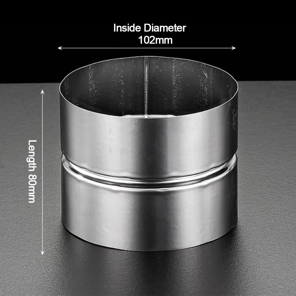 New Stainless Steel Pipe Joint Round Straight Pipe Fittings Silver Extend Connection Oasis Select 102mm 16mm
