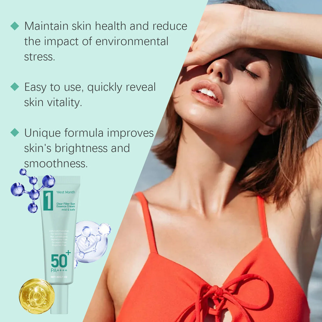 WEST MONTH SPF50 Sunscreen Broad Spectrum UV Defense Body Body Sunscreen Oasis Select