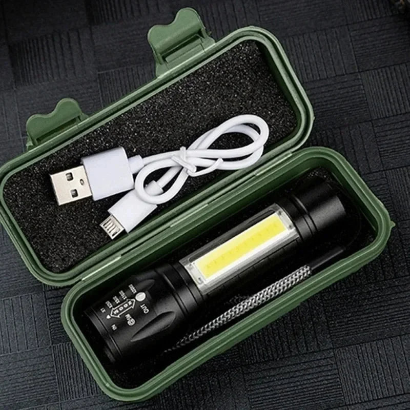 High Power Led Flashlight Portable Rechargeable Spotlights Camping Outdoor Light Lanterna Fishing Lamp Long Lasting Lamps Mini Oasis Select